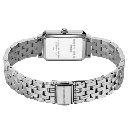 Roberto Marino RM1982 Women’s Luxury Watch Rectangular Gold – Japanese Quartz Movement, Vintage Stainless Steel Design, Silver Dial, Elegant Dress Timepiece, 3ATM Water Resistant – Reloj para Mujer