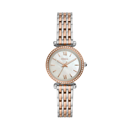 Fossil Women's Watch and Bracelet Set, Carlie Three-Hand Stainless Steel Watch for Women and Bracelet Set