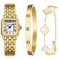 CHEETAH Women’s Gold Bangle Watch and Bracelet Set