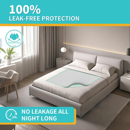 MILDPLUS Disposable Bed Pads 40"X40" 50pcs Extra Large Pee Pads for Incontinence 140 Gram Heavy Duty Super Absorbent Underpads Waterproof Chucks Pads for Adults, Elderly or Pets [100x100CM]