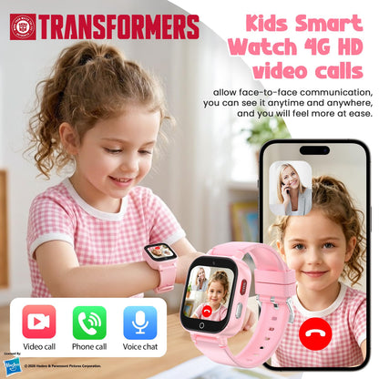 Smart Watch for Kids, 4G Kids Smartwatch with GPS Tracker Calling (Blue) | WIFI/Voice/Video Chat/SOS/SMS-receiving IP68 Waterproof Pedometer Camera Alarm Safe Zone Smartwatch Gift for Boys Girls 4-12