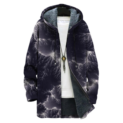 domirica Mens Hooded Cardigan Japanese Art Zip Up Long Sleeve Sweater Hoodie Dragon Print Coat with Pockets