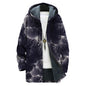 domirica Mens Hooded Cardigan Japanese Art Zip Up Long Sleeve Sweater Hoodie Dragon Print Coat with Pockets