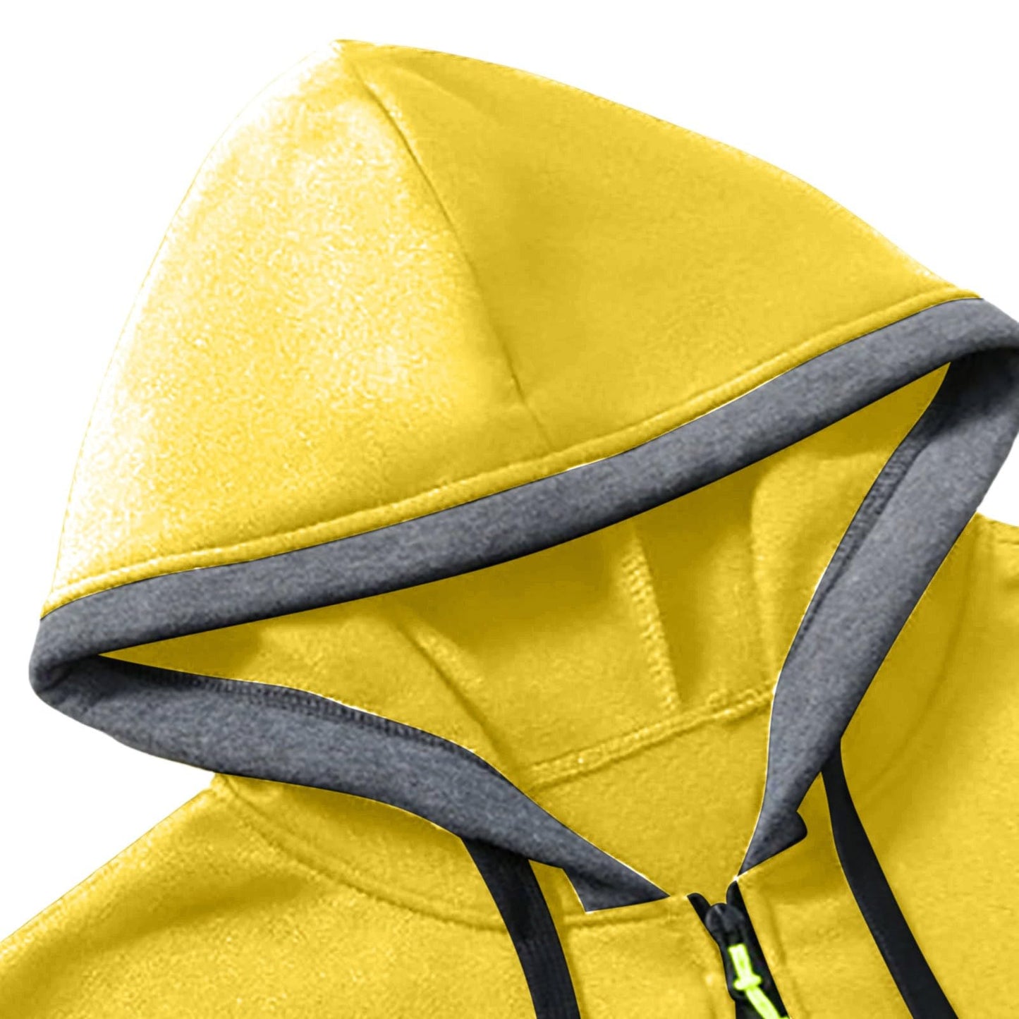 JOAU Men Casual Heavyweight Zip Long Sleeve Hooded Sweatshirt with Pockets | Fall Winter Thickened Warm Fashion Tops for Baggy Sweat Running Trendy Comfy Outdoor Travel Vacation Wear