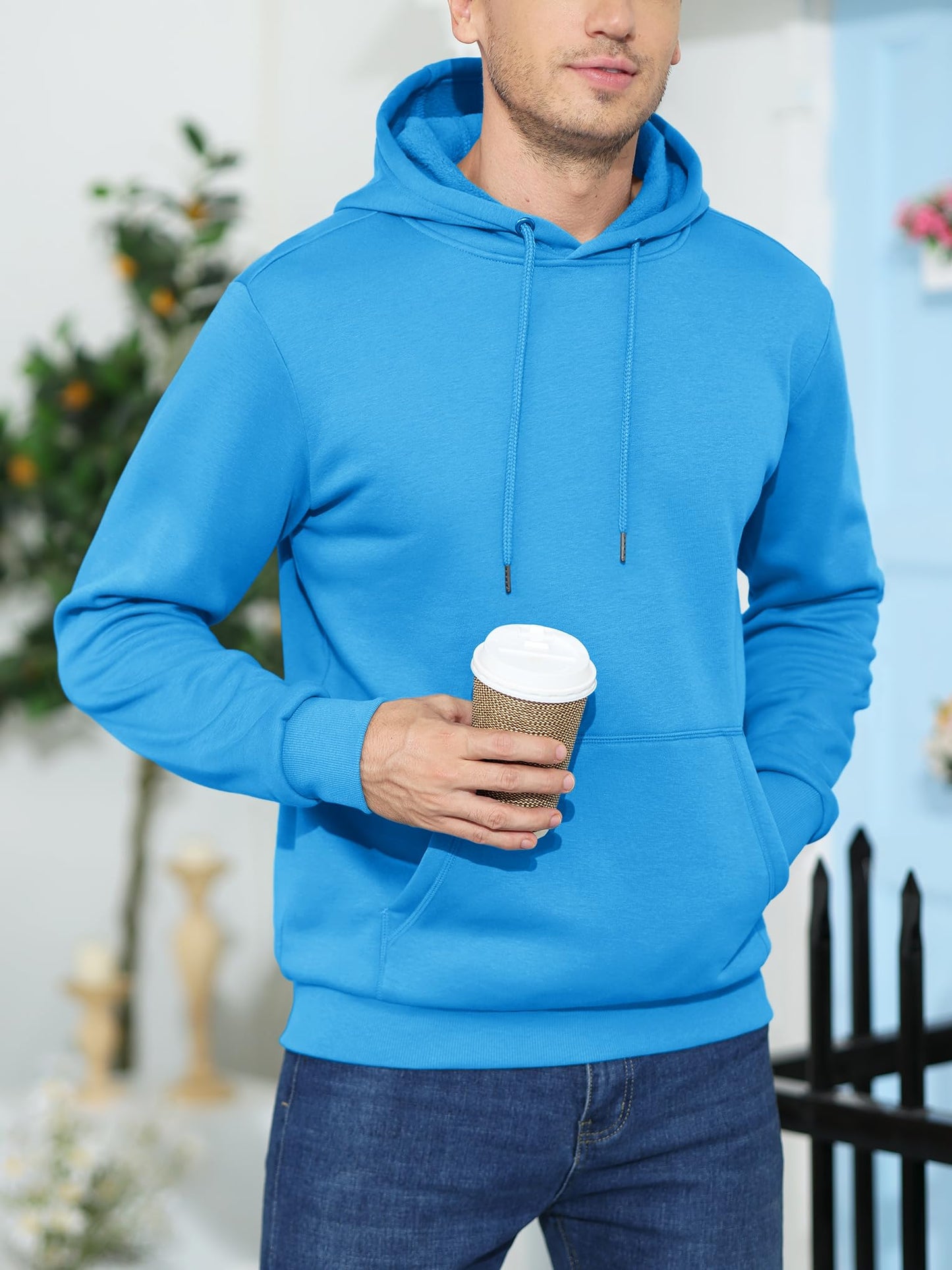 MAGCOMSEN Men's Active Hoodies Fleece Lined Sweatshirts Casual Athletic Workout Pullover With Kangaroo Pocket