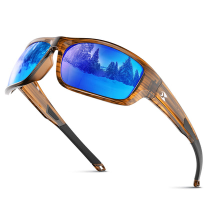suoso Sports Polarized Sunglasses for Men: Women UV400 Protection Wrap Around Sun Glasses for Golf Fishing Running Driving