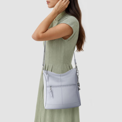 The Sak Lucia Leather Crossbody Purse - Premium Leather Women's Handbag for Everyday & Travel - Cross Body Bag With Zipper
