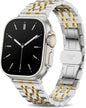Seven Band Solid Stainless Steel for Apple Watch for Women | Compatible with Apple Watch Band 42mm/41mm/40mm/38mm, Metal Strap for Iwatch Series 11-1/SE 1-3 Women and Men, Gold Silver.