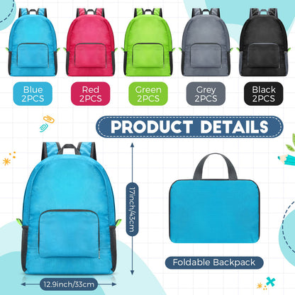 Jexine 10 Pcs Backpacks in Bulk 16.5 Inches Back Pack Basic Backpack for Adult Lightweight Outdoor Travel Book Bags(Sunny Pastel)