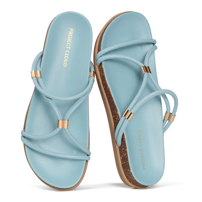 Project Cloud Summer Slides for Women 2026 with Plush and Soft Insole Womens Sandals Comfortable - Non-Slip and Lightweight Sandals Women Footwear