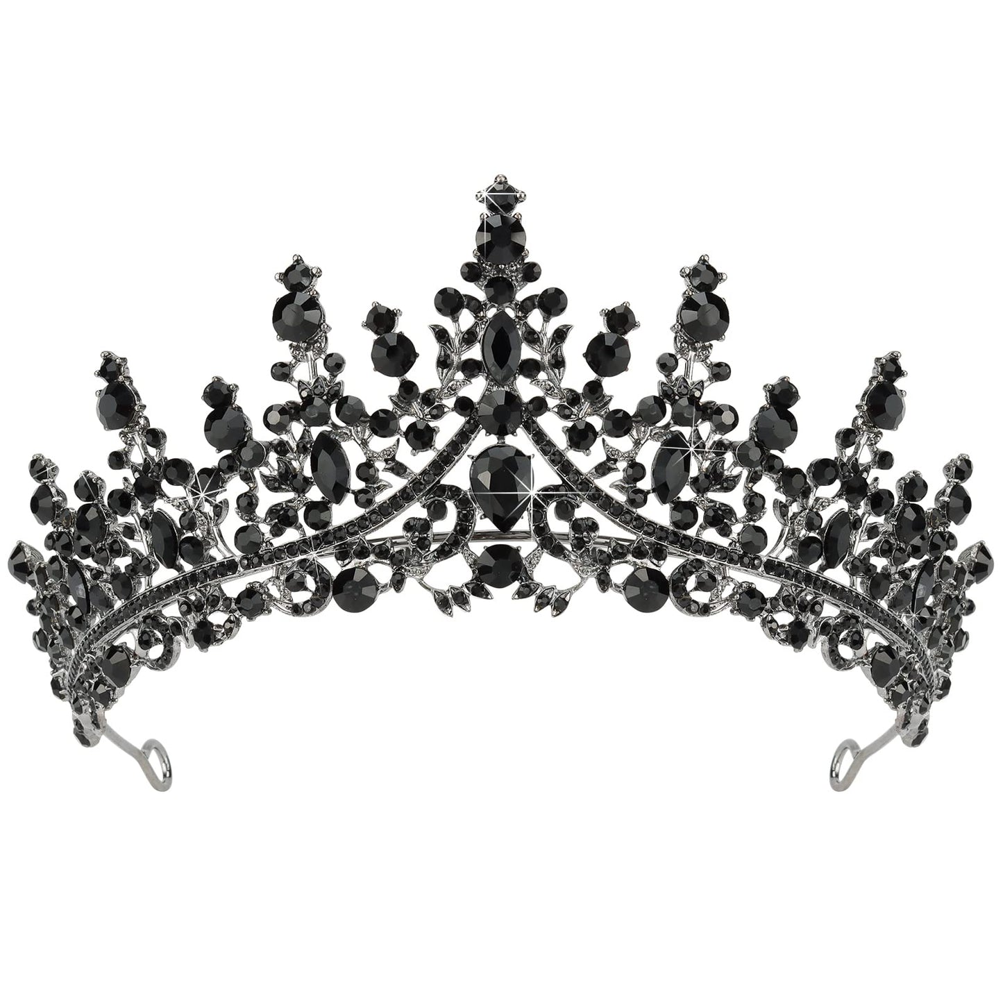TOBATOBA Silver Wedding Crystal Tiaras and Crowns for Women, Bride Royal Queen Headband Princess Quinceanera Headpieces for Birthday Prom Pageant Party