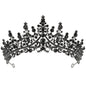 TOBATOBA Silver Wedding Crystal Tiaras and Crowns for Women, Bride Royal Queen Headband Princess Quinceanera Headpieces for Birthday Prom Pageant Party