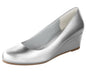 Ankis Black Nude Silver Gold Wedges for Women, Low Heel Women's Wedge Comfortable Closed Toe Women Pumps Dress Shoes -2Inch