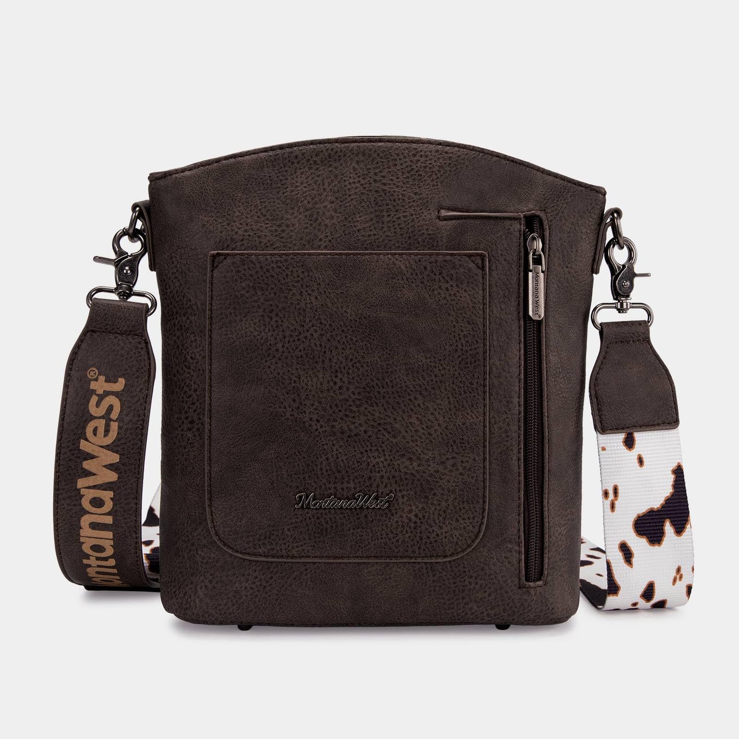 Montana West Multi Zip Pocket Crossbody Bag With Guitar Strap