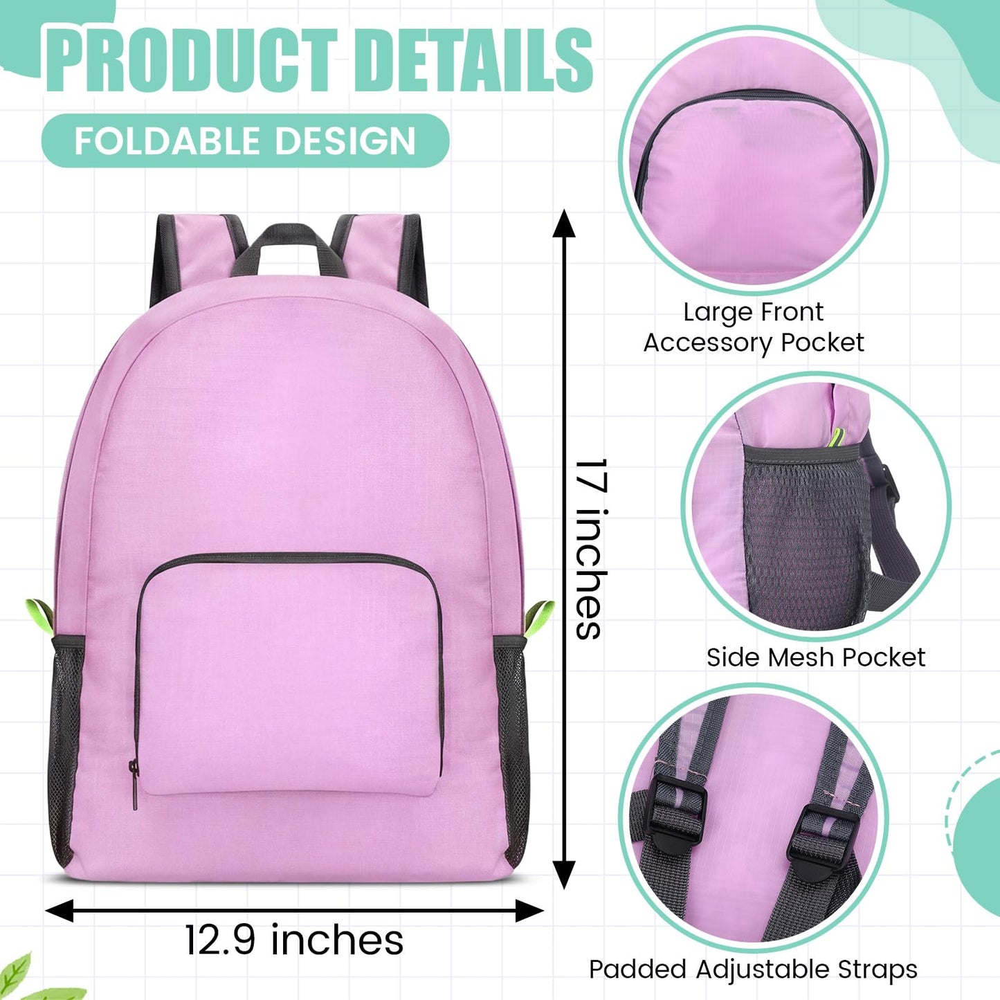Jexine 10 Pcs Backpacks in Bulk 16.5 Inches Back Pack Basic Backpack for Adult Lightweight Outdoor Travel Book Bags(Sunny Pastel)