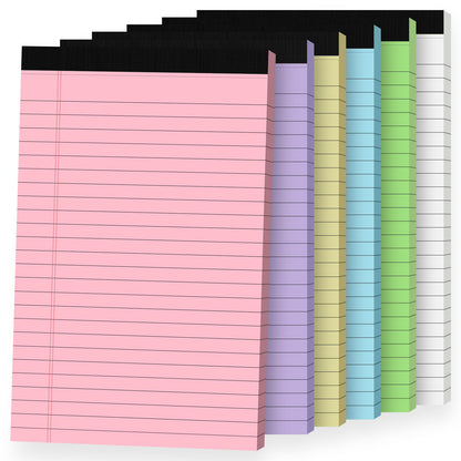 12 Pack Notepads 5x8, Small Legal Pads Narrow College Ruled, 30 Sheets/Pack, Perforated Notebook - White Note Pads for School, Memo, Note Taking, Teacher & Office Supplies, Writing Pads of Paper