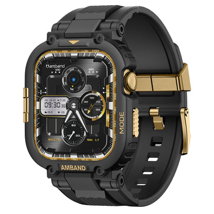 amBand Bands Compatible with Apple Watch 9/8/7 45mm, M1 Sport Series Rugged Case Protective Cover for iWatch 6/SE (3/2/1)/5/4/3 44mm Men Green