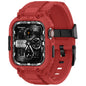 amBand Bands Compatible with Apple Watch 9/8/7 45mm, M1 Sport Series Rugged Case Protective Cover for iWatch 6/SE (3/2/1)/5/4/3 44mm Men Green