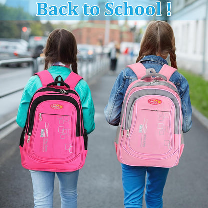 PerKoop 10 Pcs 17 Inch Kids Backpacks Bulk, Classic Student Bags for School | Printed Bulk Pack, Padded Straps, Side Bottle Holder, Middle School, Donation Charity Use