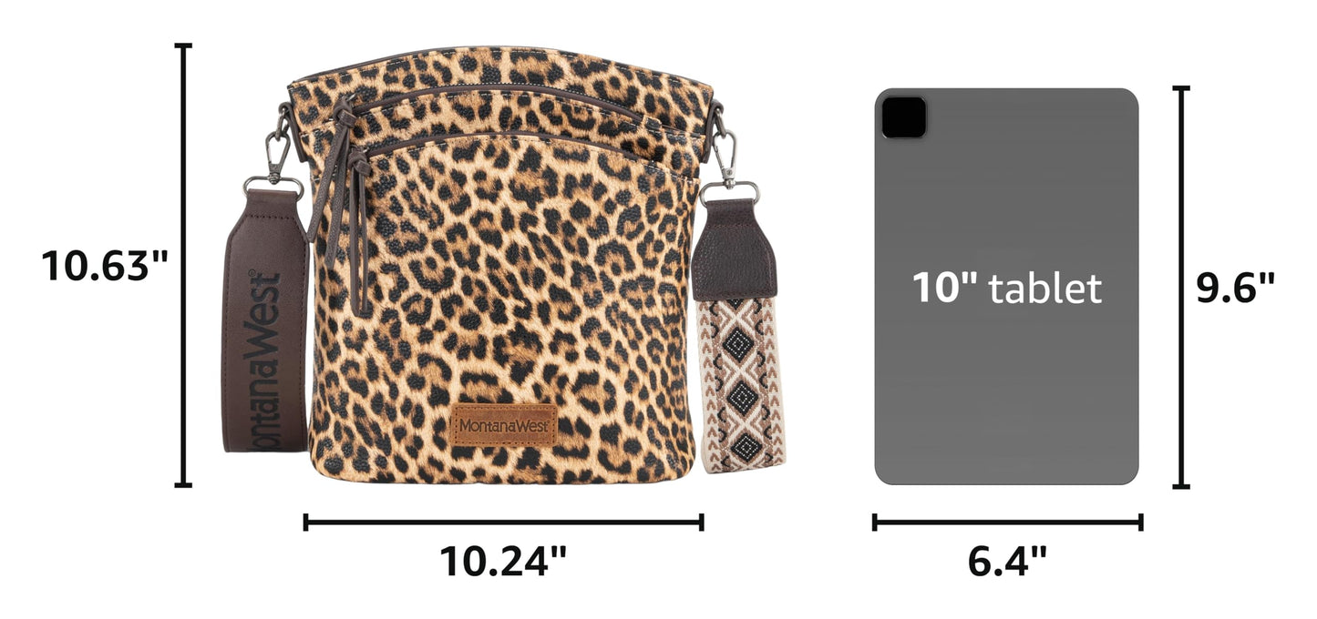 Montana West Multi Zip Pocket Crossbody Bag With Guitar Strap