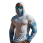 Sun Protection Shirts for Men UPF 100+ Long Sleeve Hoodie with Mask Shirts | Camouflage Outdoor Fishing Tees Cooling Raglan Shirts