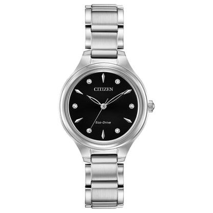 Citizen Eco-Drive Corso Womens Watch, Stainless Steel, Diamond