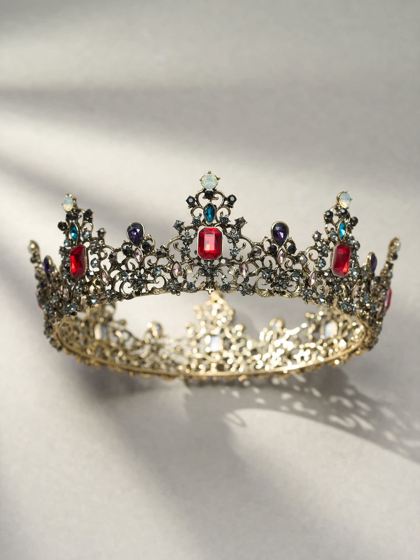 SWEETV Queen Crown for Women - Baroque Wedding Tiaras and Crowns,Jeweled Tiara Crown,Prom Birthday Halloween Hair Accessories