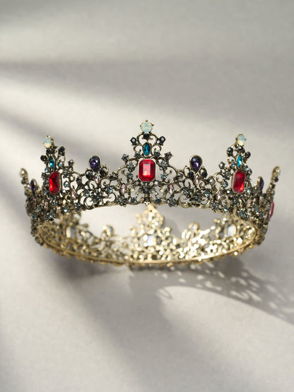 SWEETV Queen Crown for Women - Baroque Wedding Tiaras and Crowns,Jeweled Tiara Crown,Prom Birthday Halloween Hair Accessories