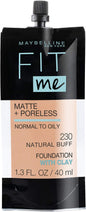Maybelline Fit Me Matte + Poreless Liquid Oil-Free Foundation Makeup, Mocha, 1 Count (Packaging May Vary)