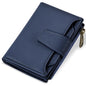 Airkit Small Wallet Women RFID Blocking Soft Leather Bifold Compact Card Holder Wallet for Women with Zipper Coin Pocket 4 ID Window