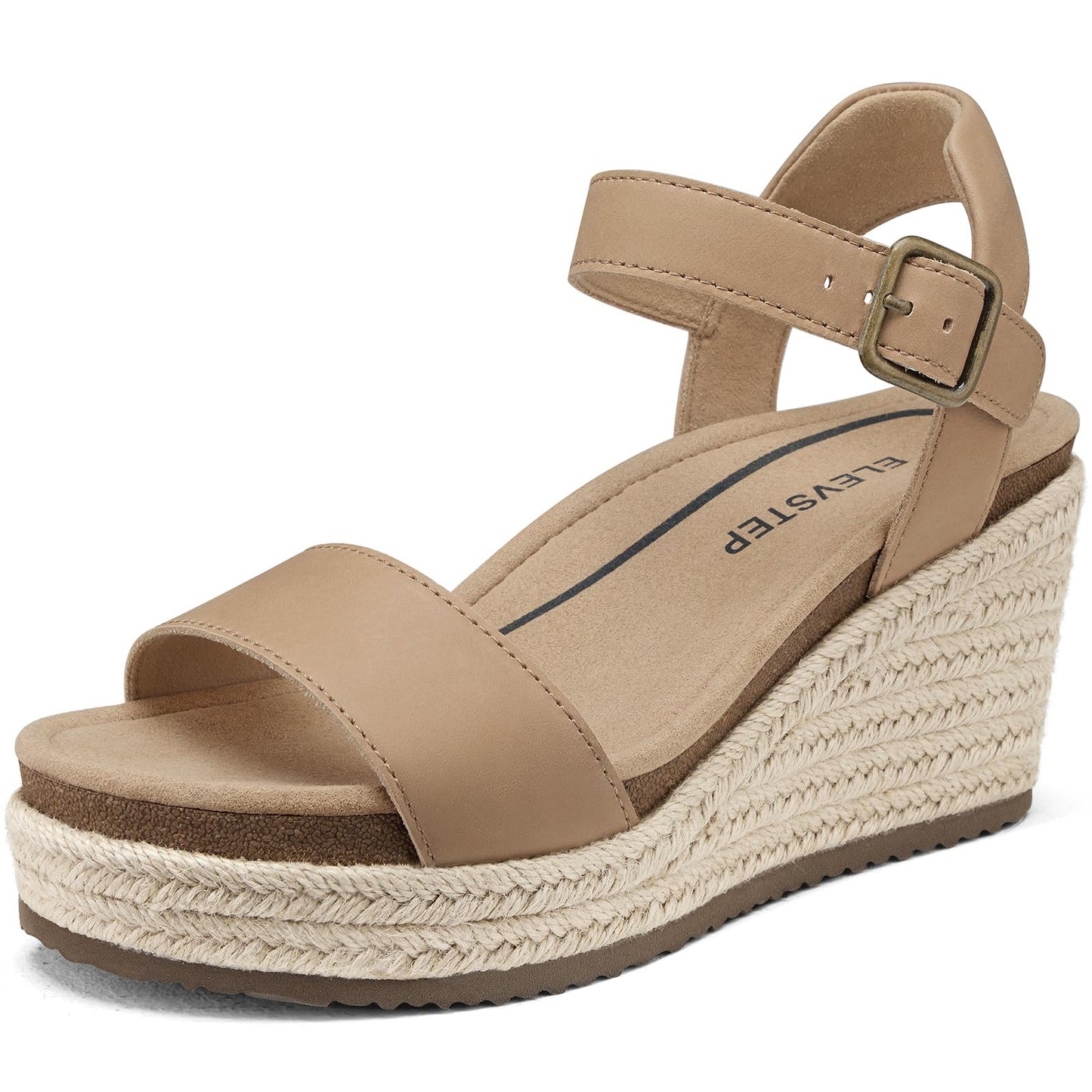 Women's Orthopedic Wedge Sandals: Arch Support Genuine Leather Platform Espadrilles - Comfortable Open Toe Casual Summer Sandals