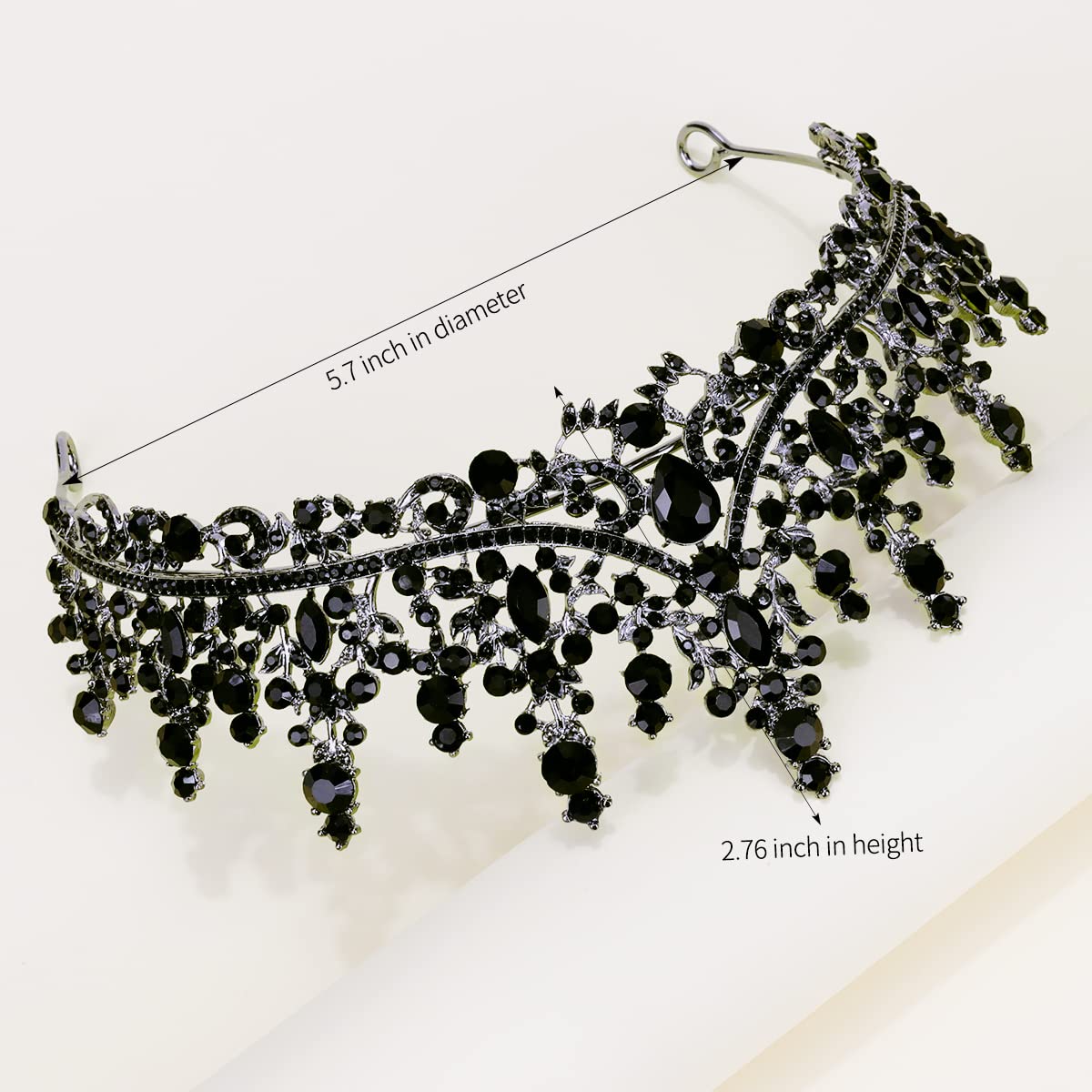 TOBATOBA Silver Wedding Crystal Tiaras and Crowns for Women, Bride Royal Queen Headband Princess Quinceanera Headpieces for Birthday Prom Pageant Party