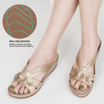 Sandals for Women Wedge Shoes: Slip On Dressy Summer Comfortable Slides Sandals 2026 Casual Memory Foam Platform Shoes
