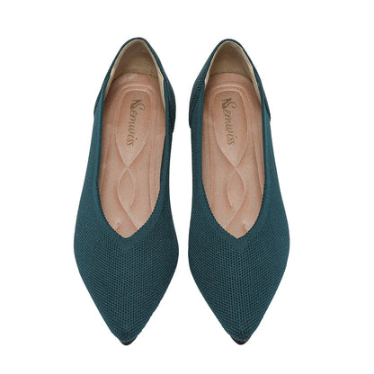 Semwiss Women's Ballet Flats Comfortable Casual Dressy Shoes,Work Flats Office Shoes Pointed Toe Leopard Flats.