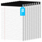 12 Pack Notepads 5x8, Small Legal Pads Narrow College Ruled, 30 Sheets/Pack, Perforated Notebook - White Note Pads for School, Memo, Note Taking, Teacher & Office Supplies, Writing Pads of Paper