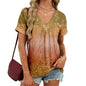 domirica Japanese Print Blouse Women V Neck Short Sleeve Lightweight Breathable Summer Casual Soft Comfy Tops 2026