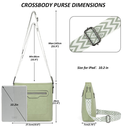 TANTOMI Crossbody Bags for Women Casual Crossbody Purses for Women Travel Shoulder Bag Handbags with Adjustable Strap