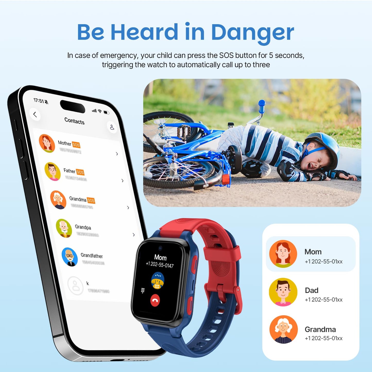 K9 Smart Watch for Kids with GPS Tracker, AI Voice & Video Call,1.78" AMOLED, 4G Smartwatch with SOS, Parental Controls, School Mode, IP68 Waterproof Kids Smartwatch for Teens Ages 3 and Up