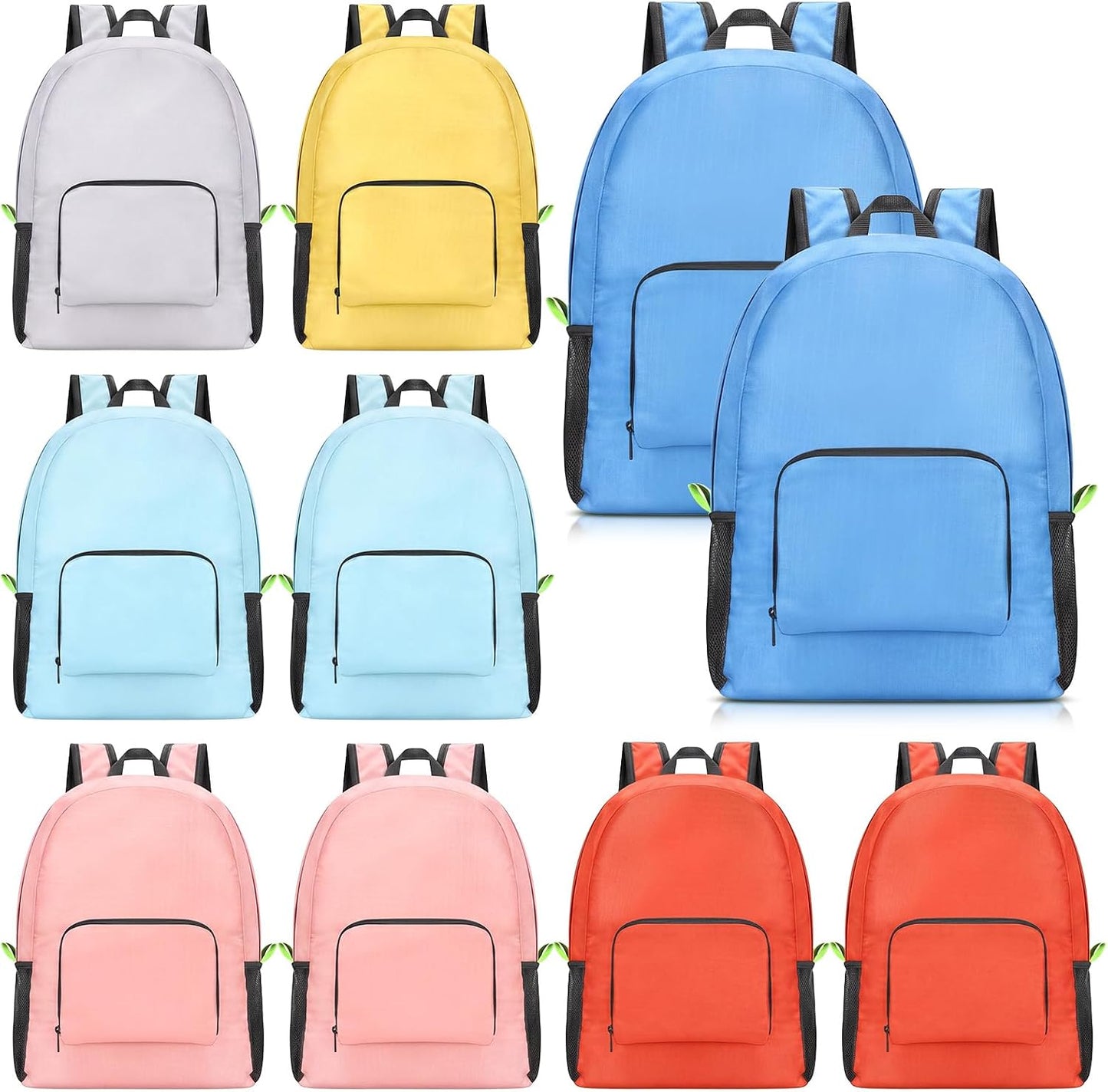 Jexine 10 Pcs Backpacks in Bulk 16.5 Inches Back Pack Basic Backpack for Adult Lightweight Outdoor Travel Book Bags(Sunny Pastel)