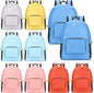 Jexine 10 Pcs Backpacks in Bulk 16.5 Inches Back Pack Basic Backpack for Adult Lightweight Outdoor Travel Book Bags(Sunny Pastel)