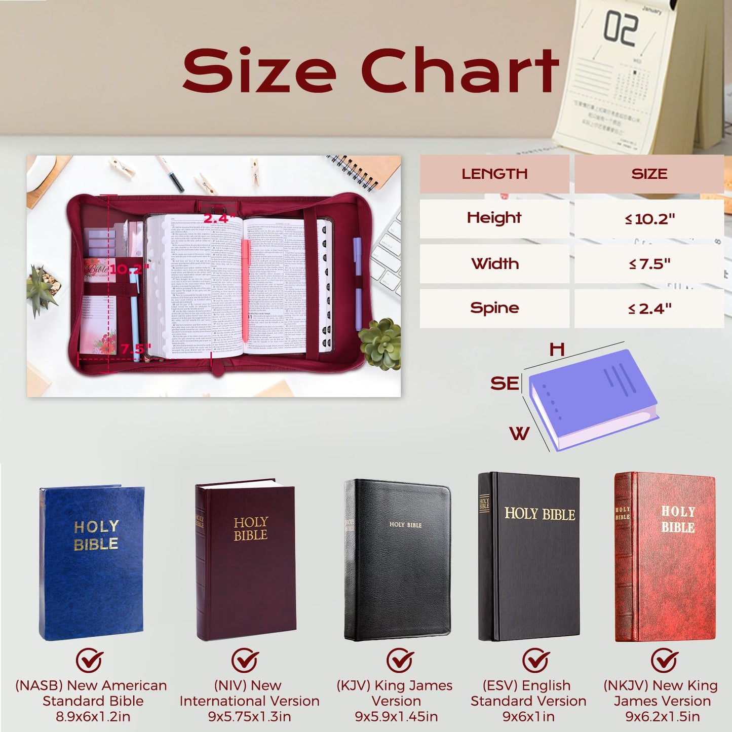 XKDOUS 20 Pcs Bible Case Set with Tabs, Pens, Study Supplies Carrier Holder Portable Men's Bible Bag Church Book Leather Cover Father Day Christian Gift for Dad, Mom, Men, Women