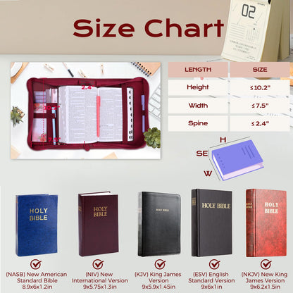 XKDOUS 20 Pcs Bible Case Set with Tabs, Pens, Study Supplies Carrier Holder Portable Men's Bible Bag Church Book Leather Cover Father Day Christian Gift for Dad, Mom, Men, Women