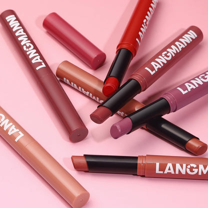 12Pcs Velvet Matte Lipstick Set, Nude to Dark Shades, Long-Lasting,Color A | Highly pigmented matte color, smooth creamy glide, waterproof wear, nude-to-dark tones, ideal for daily makeup or gifting