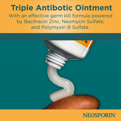 Neosporin Original First Aid Triple Antibiotic Ointment with Bacitracin Zinc for Infection Protection, Wound Care Treatment & Helps Minimize the Appearance of Scars for Minor Wounds, .5 oz