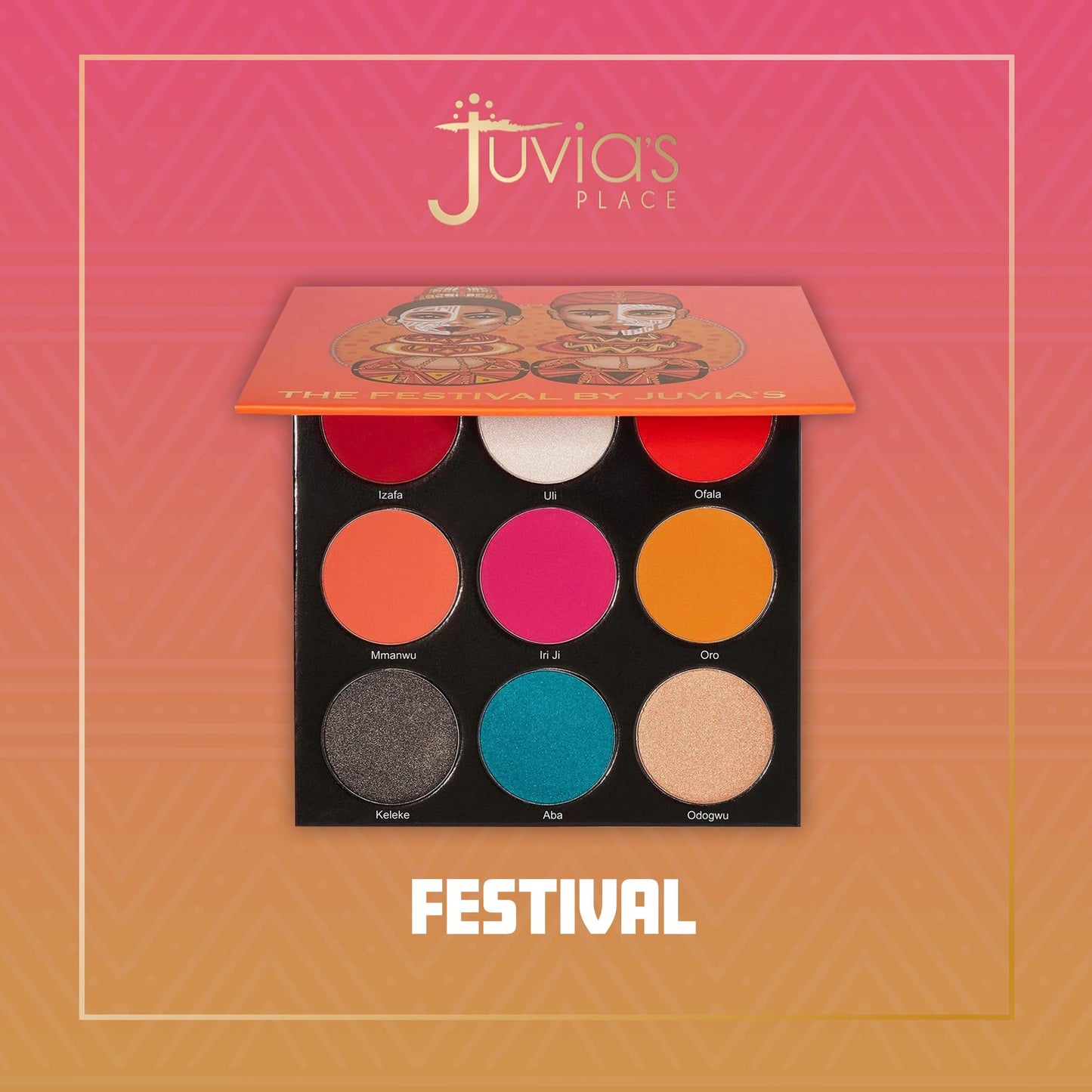 Juvia's Place Palette The Warrior - Warm Golds, Browns & Bronzes, Shades of 9, Warm and Neutral Palette, Pigmented Makeup Palette Eye Color & Shine