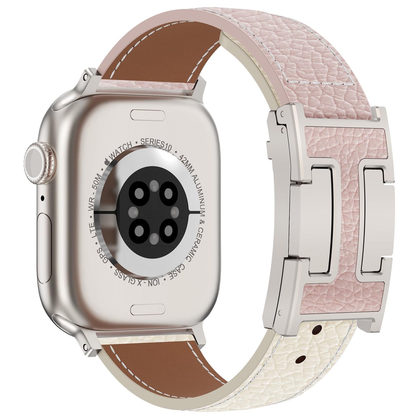 Leather Magnetic Watch Band Compatible with Apple Watch Ultra Band 49mm 46mm 45mm 44mm 42mm 41mm 40mm 38mm Replacement Strap for Women Men iWatch Ultra 3/2/1/SE3/Series 11/10/9/8/7/6/5/4/3/2/1
