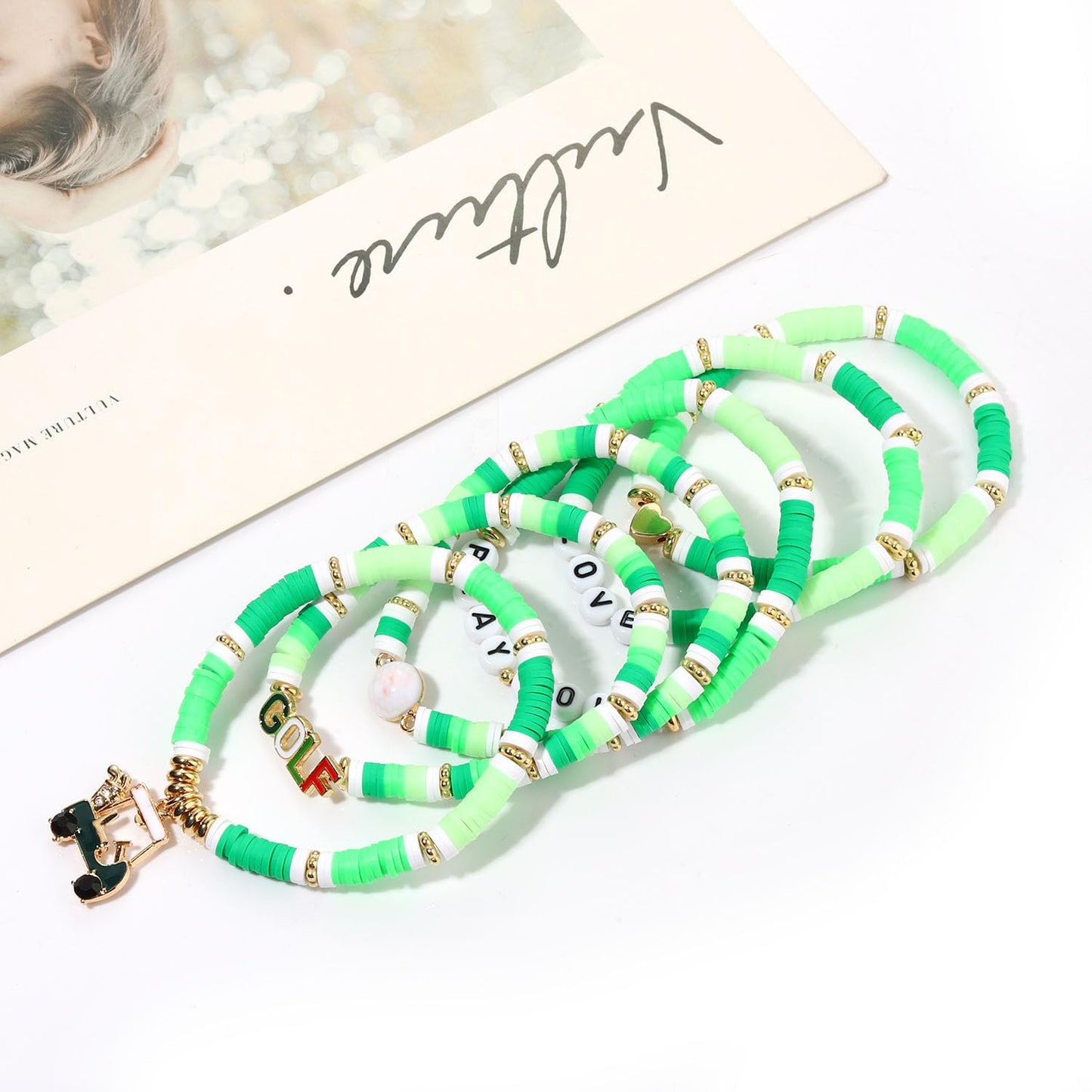 Heishi Bracelets for Women Clay Beaded Stretch Bracelets Stackable Friendship Bracelet Set Summer Beach Accessories Outfits Jewelry Gifts