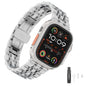 Seven Band Solid Stainless Steel for Apple Watch for Women | Compatible with Apple Watch Band 42mm/41mm/40mm/38mm, Metal Strap for Iwatch Series 11-1/SE 1-3 Women and Men, Gold Silver.