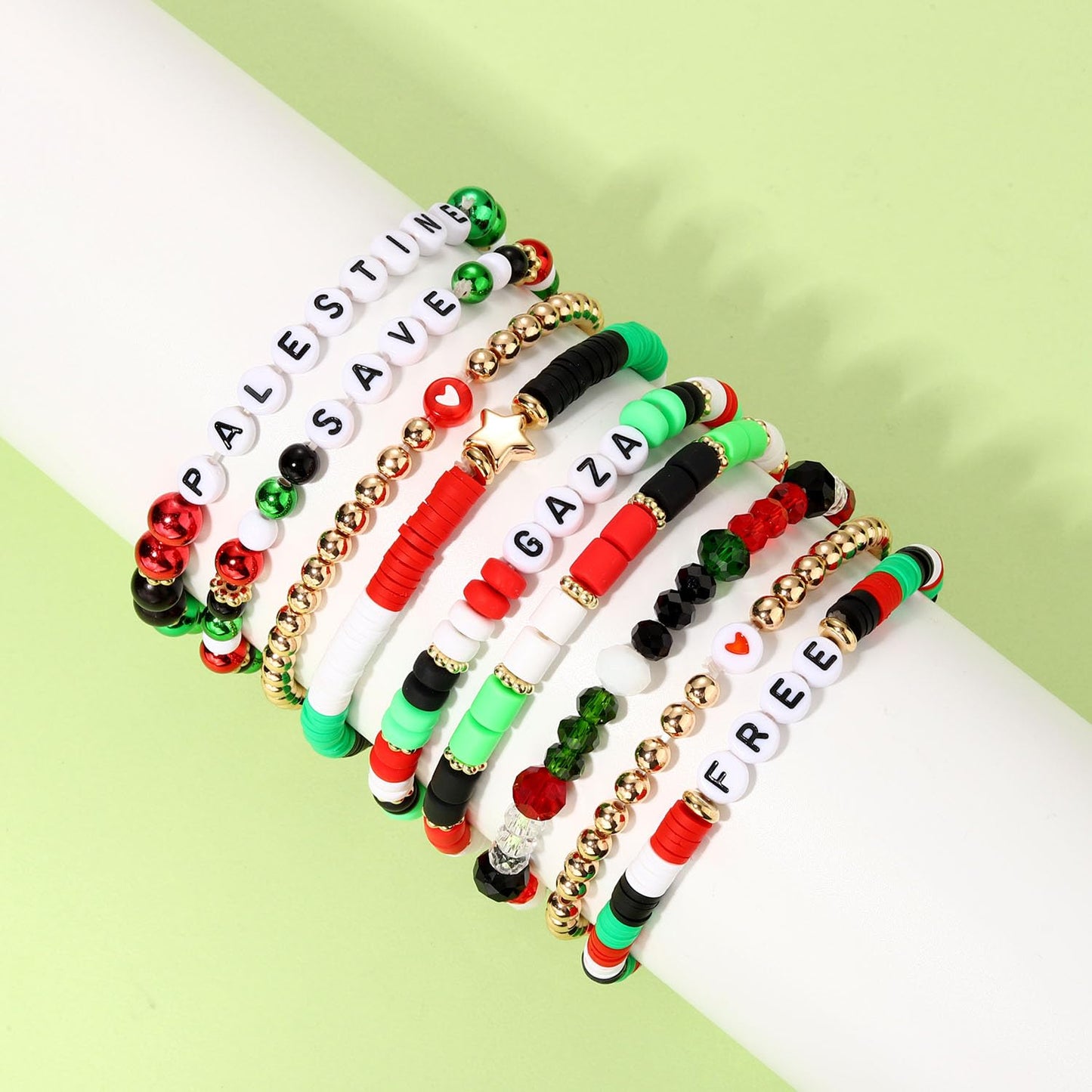 Heishi Bracelets for Women Clay Beaded Stretch Bracelets Stackable Friendship Bracelet Set Summer Beach Accessories Outfits Jewelry Gifts