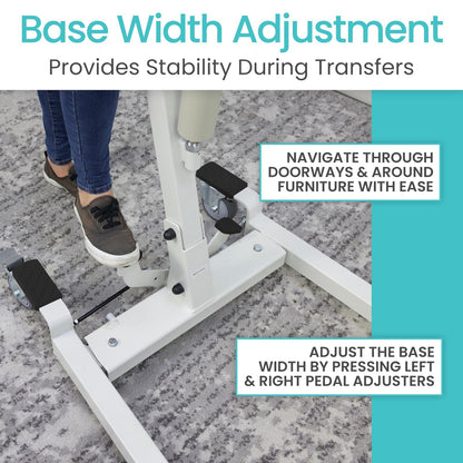 Vive Hydraulic Patient Lift for Home Use with Sling - Portable, Medical Patient Transfer Lift System - Sit to Stand Lift Assist for Elderly - Floor & Fall Elderly Lift - for Car, Wheelchair & Bed